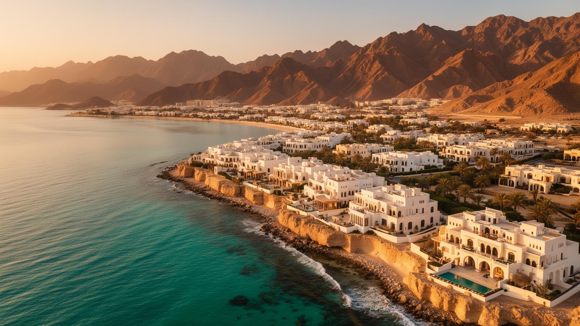 Luxe vastgoed langs de kust van Muscat, Oman