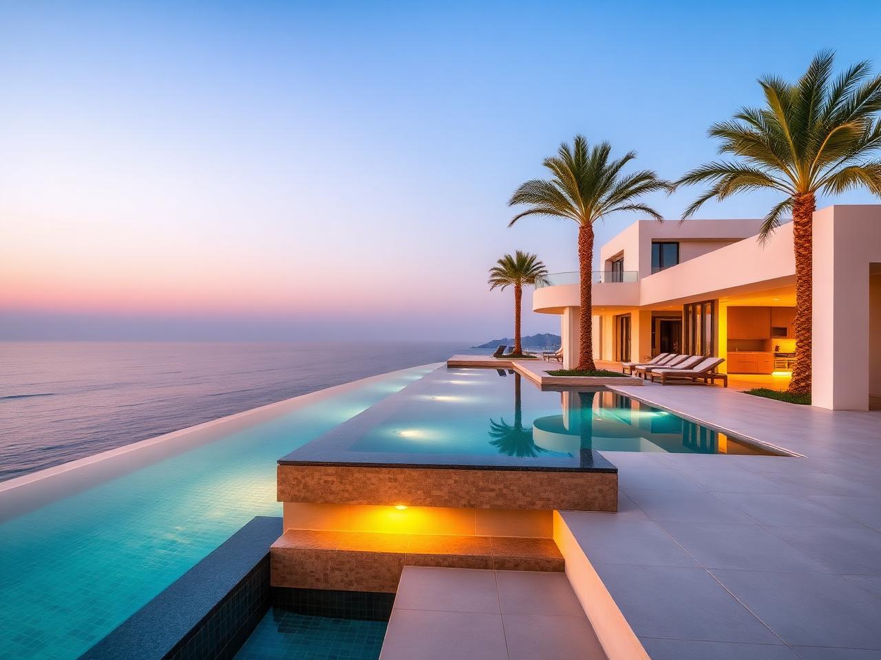Luxe villa met infinity pool aan de Omaanse kust